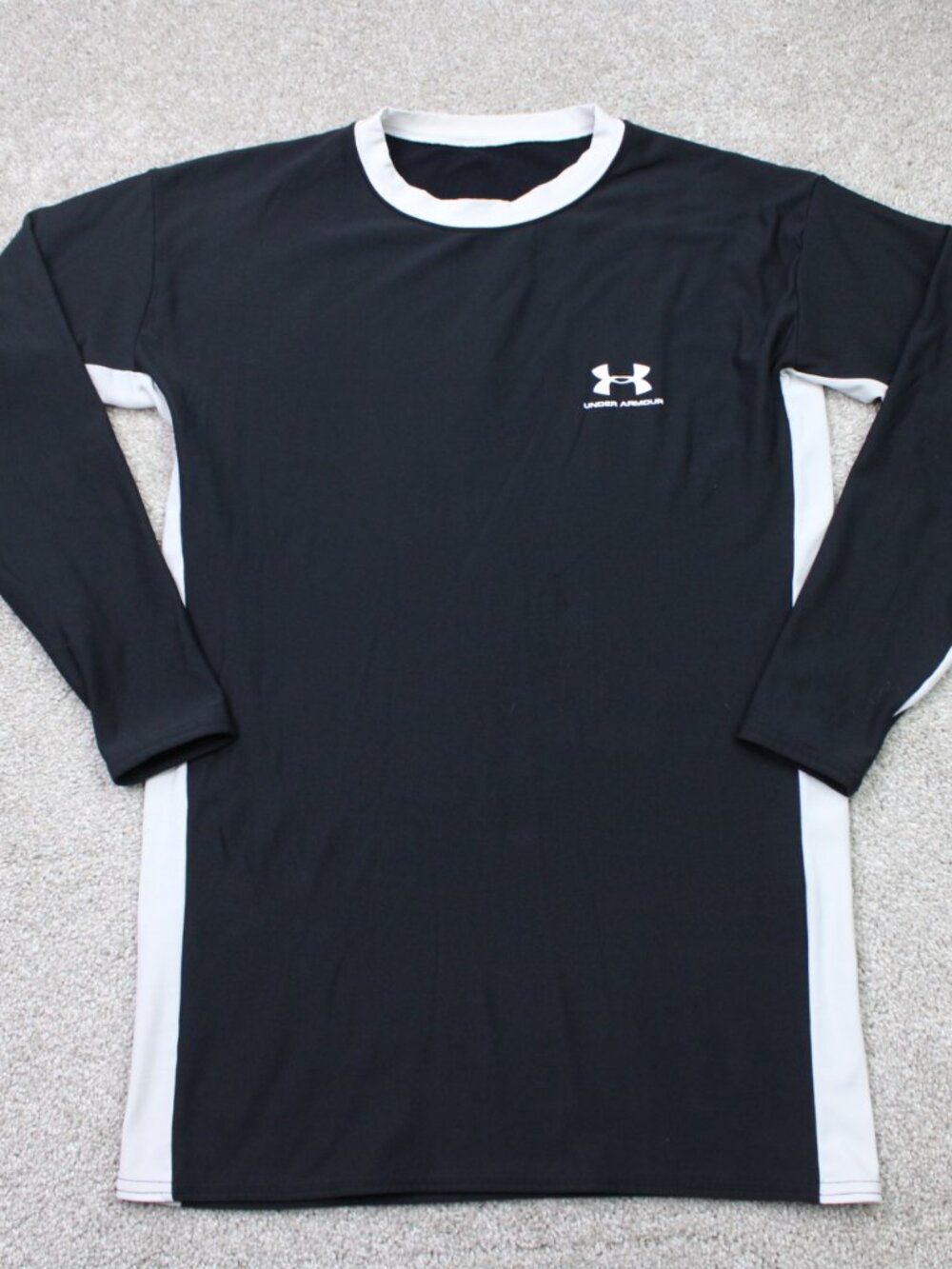 Under Armour Shirt Mens 2XL XXL Black Compression Base Layer Stretch Long Sleeve